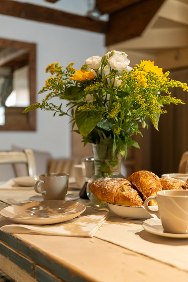 Breakfast table closeup